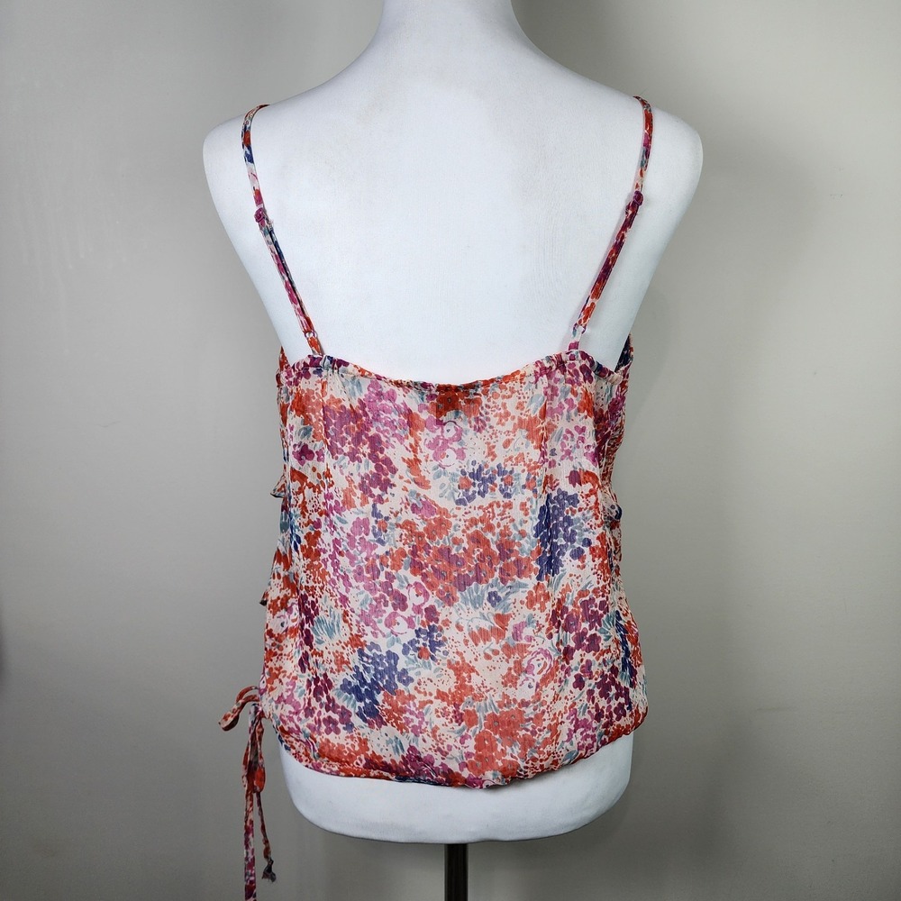 American Eagle‎ Ruffle Cami Womens Medium Tank Fairy Floral Feminine Ditsy Y2K - Picture 5 of 13